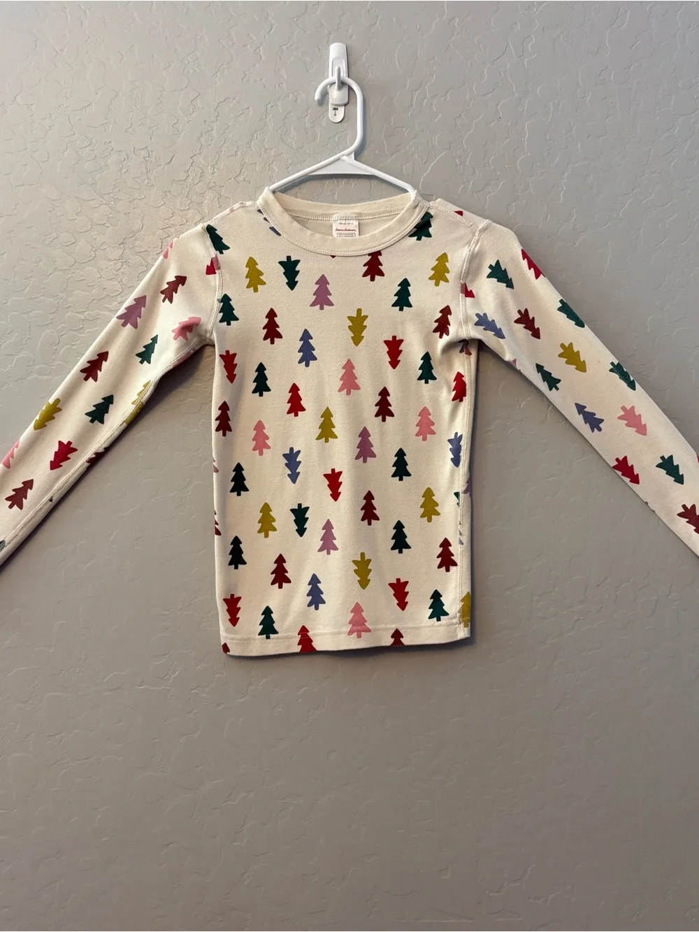 Hanna andersson long John pajama set in multicolor happy little trees 150 CM 12